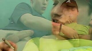 Intoxicatingly sensual smoke with mouthfucking session