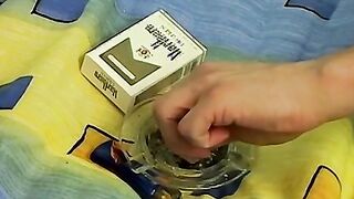 Intoxicatingly sensual smoke with mouthfucking session
