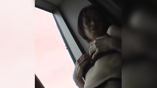 Small tits Japanese babe masturbates in kinky and sexy solo