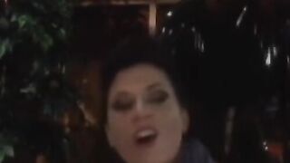 Redhead dominatrix tormenting and strapon fucking bound sub