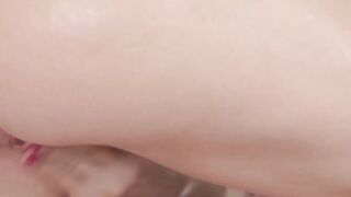Dykes Sarah Vandella and Ryan Keely scissor at Nuru massage