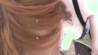 Sexy big tits Zara Du Rose deepthroats big dick geek POV