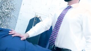 Two elegant men use their day to fuck at work and love it