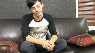 Good looking backdoor bandit strokes his cock and cumshots