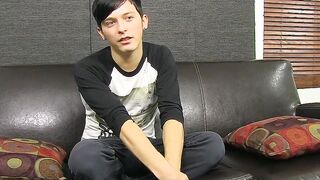 Good looking backdoor bandit strokes his cock and cumshots