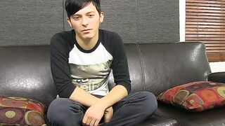 Good looking backdoor bandit strokes his cock and cumshots