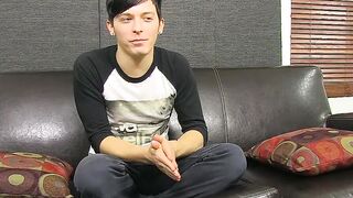 Good looking backdoor bandit strokes his cock and cumshots