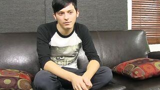 Good looking backdoor bandit strokes his cock and cumshots