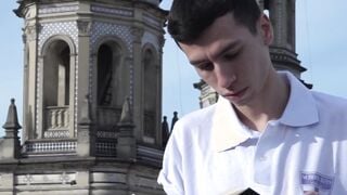 Older gay priest bareback fucks young skinny ass until cum