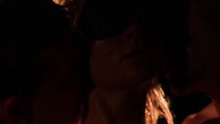 Beautiful blonde cums multiple times in hot erotic threesome