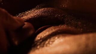 Beautiful blonde cums multiple times in hot erotic threesome