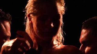 Beautiful blonde cums multiple times in hot erotic threesome