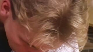 Blond student sucks cock to teacher
