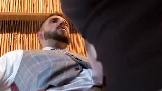 Chief analfucks gay subsequent to having his huge dick sucked