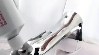 Blondes holes are examined and her tight ass gets pounded