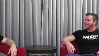 Following a brutal throat fist Mach rides a huge dick raw