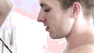 Hung inked gay slides his crude dick into stepbrothers poop hole
