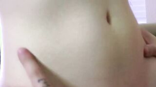 Blonde tgirl Lianna Lawson doggystyle banged before facial