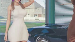 Blonde Babe Rides Mature BBC Car Service
