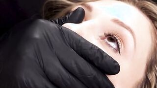 Bound in metal blonde whipped and fucked with dildo
