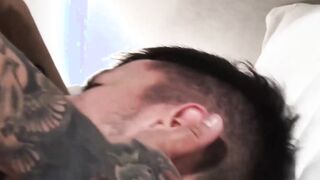 In spitroast orgy a sexy Latino teen deepthroats hard cocks