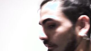 In spitroast orgy a sexy Latino teen deepthroats hard cocks
