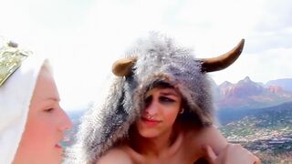 Outdoorsy gay Benjamin Riley cums hard while riding raw cock