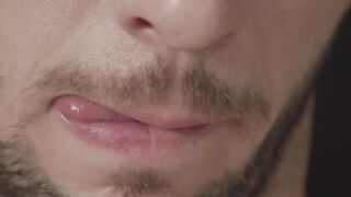 Solo gay jock Bronson Mc Queen teases his long slim cock