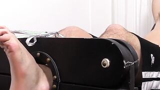 Homosexual jocks gets tickled and tormented by two deviants