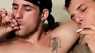 Chain and Marke are chainsmoker pals ass drilling each other