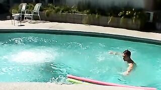 Two twinks have handy fun after swimming in their undies