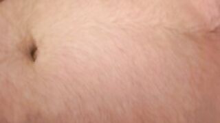 Pierced amateur tries anal play while stroking his big cock