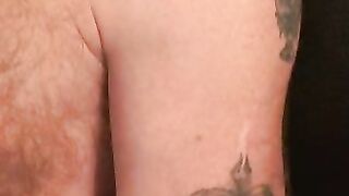 Rough mature amateur strips naked and masturbates vigorously