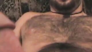 Amateur twink with shaggy hair plays with his dick solo