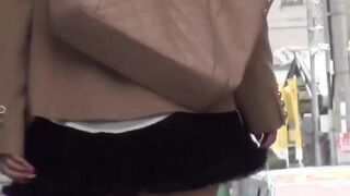 Japanese babes go to a public toilet and pee on hidden cam
