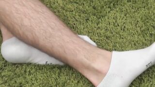 Inked gay licks his shoes and sucks his dick prior to fucking