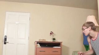 Stepdad going balls deep and bareback inside twink
