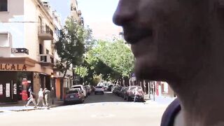 Latino with bare back engages in wild pickup sex and receives a facial