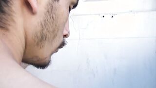 Latino with bare back engages in wild pickup sex and receives a facial