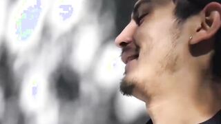 Latino with bare back engages in wild pickup sex and receives a facial