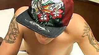 Amateur youngster humps his bed while watching porn magazine