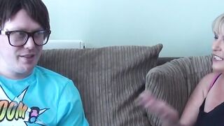 Lingerie UK MILF Alisha Rydes pounded hard POV by young geek