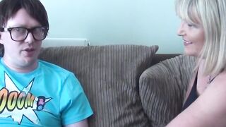 Lingerie UK MILF Alisha Rydes pounded hard POV by young geek