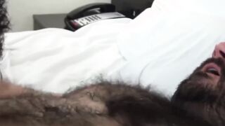 Naughty bear Sam Black fingered and ass drilled after BJ
