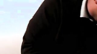 Attractive amateur dude caresses cock until cumming