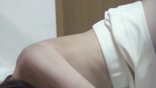 Lusty Japanese babe filmed with hidden cam while riding cock