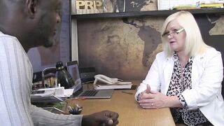 AGEDLOVE Doctor Lacey smokes a huge black dick
