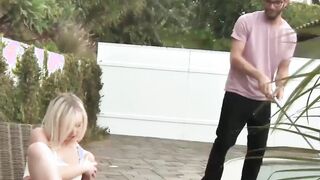 Natalia Queen a busty natural blonde loves her creampies and sex