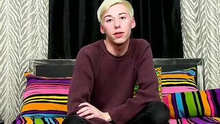 Solo twink Jax Marnell drills ass with toy and wanks cock