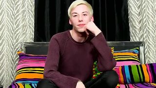 Solo twink Jax Marnell drills ass with toy and wanks cock